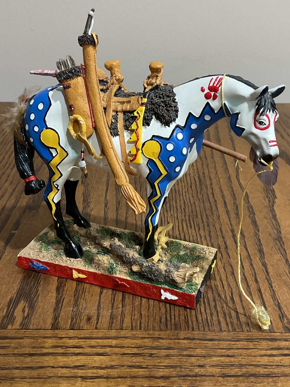“Woodland Hunter“ #12220” 2006 Hand-Painted Colorful Horse Statue Painted Ponies